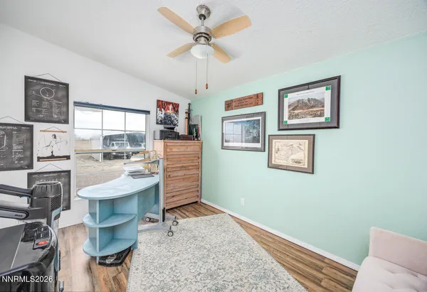 a room with cabinets and window