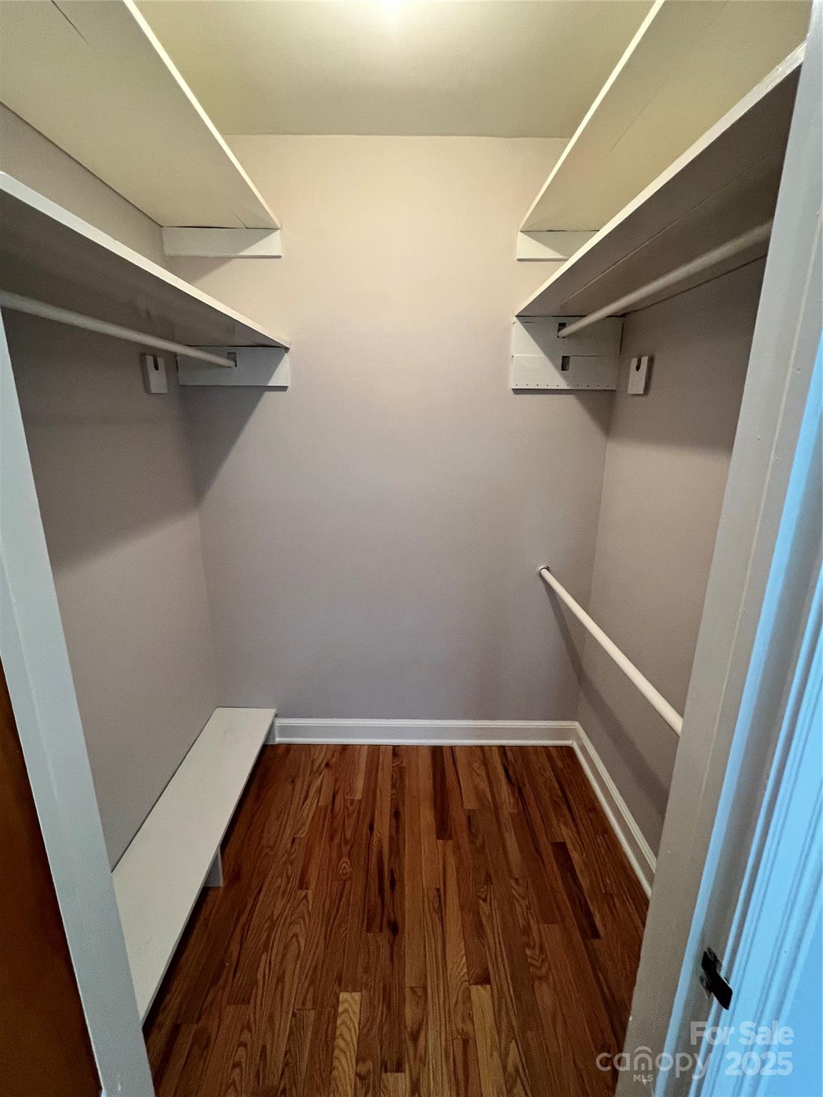 800 Charles Road Shelby, NC 28152 - Photo 20 of 21 a view of walk in closet with wooden floor