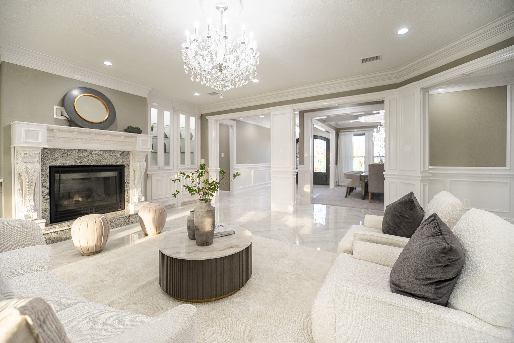 10887 Decatur Street Willis, TX 77318 - Photo 7 of 50 a living room with furniture and a fireplace
