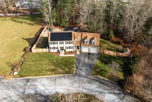a view of a lake with a sitting space