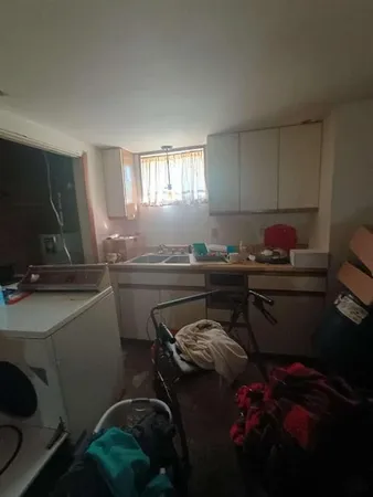 a view of a couch in a room