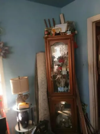 a view of outdoor space with wooden floor and yard