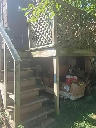 a outdoor view with patio