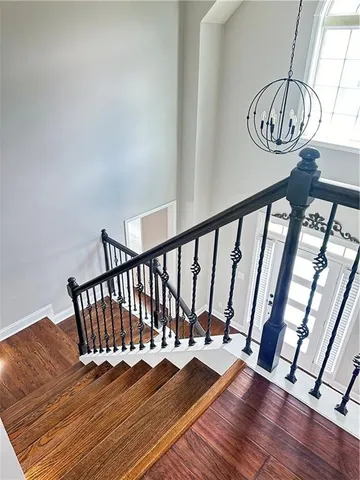 a view of entryway with wooden floor