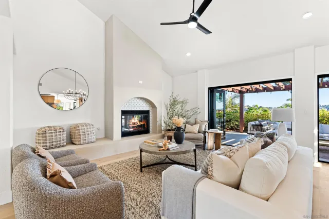 a outdoor living space with patio furniture