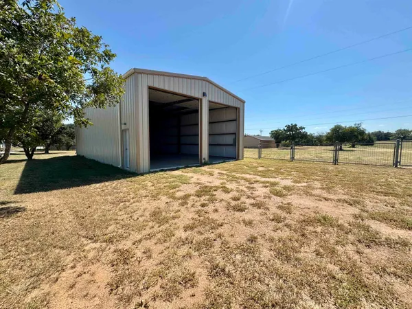 a view of an empty garage