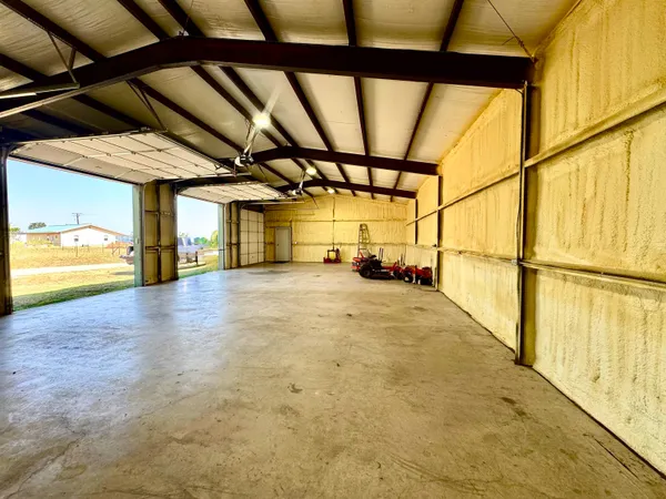 a view of a indoor garage