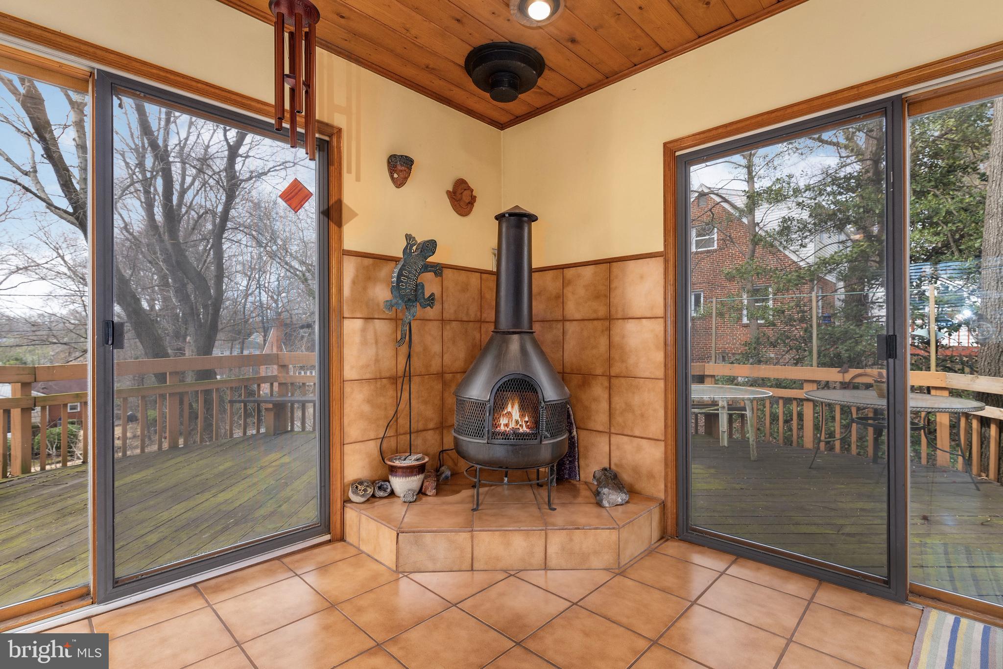 6010 Forest Road Cheverly, MD 20785 - Photo 12 of 36 Sun Room fireplace