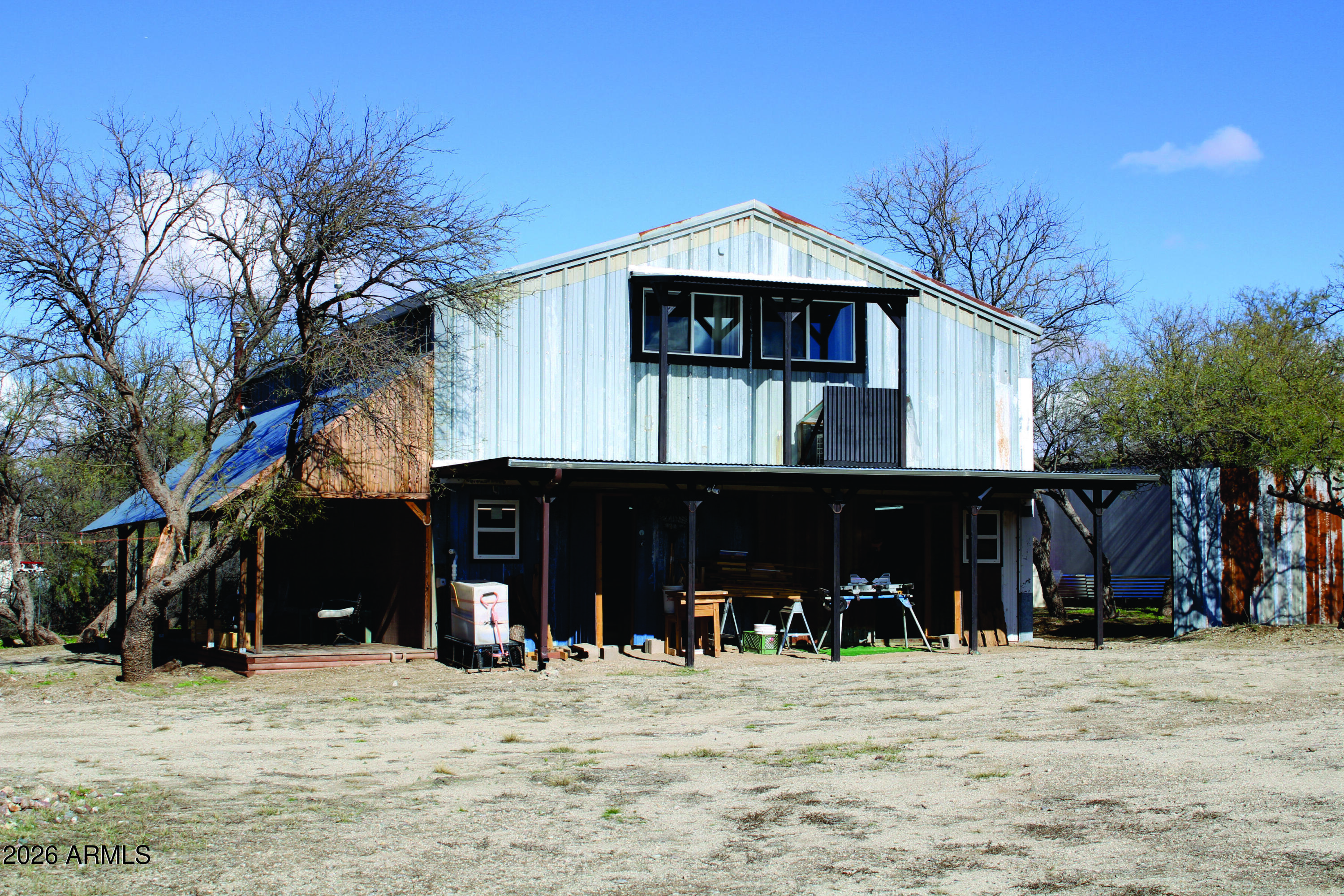 a front view of a house