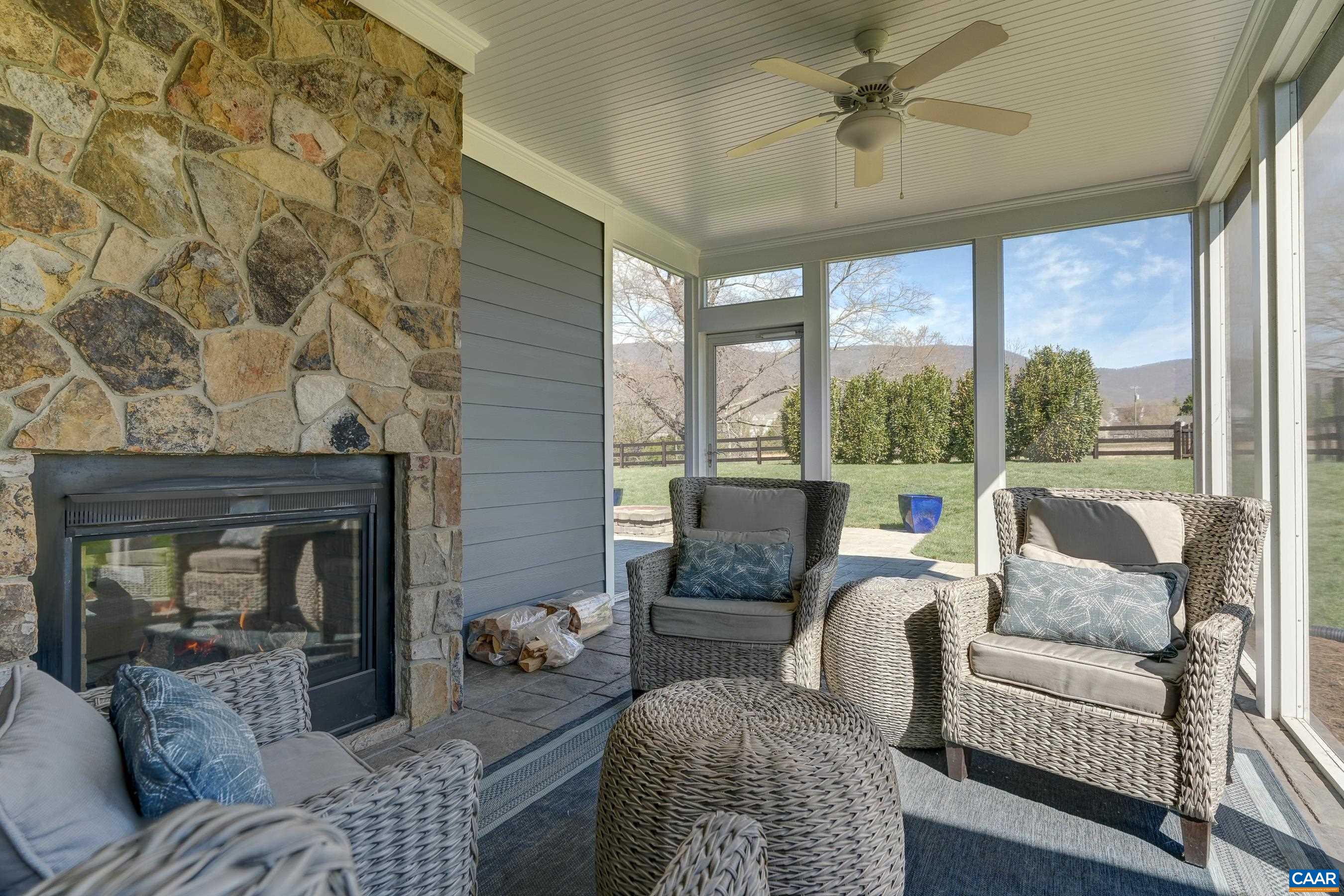 7659 Birchwood Hill Road Crozet, VA 22932 - Photo 23 of 64 a living room with furniture and a fireplace