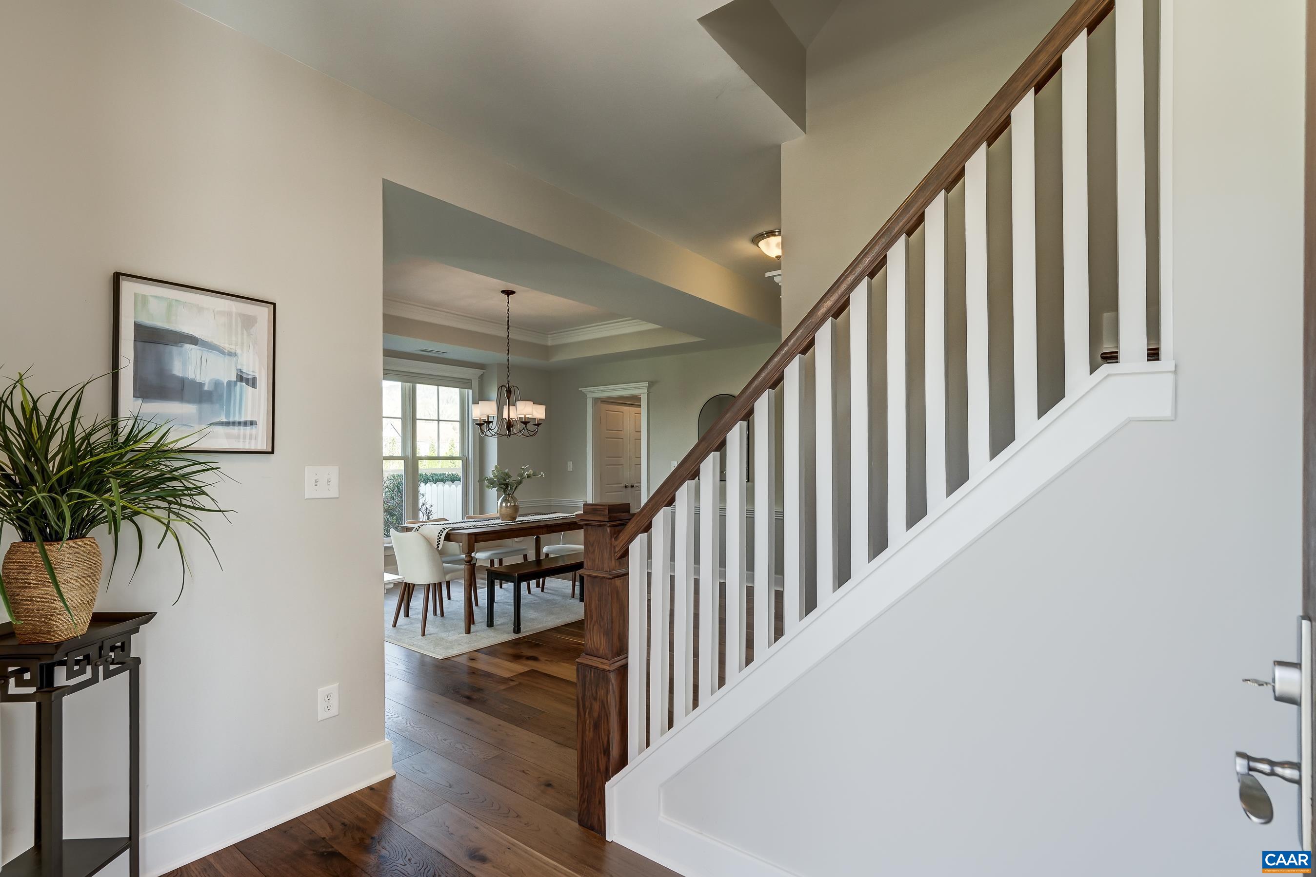 7659 Birchwood Hill Road Crozet, VA 22932 - Photo 5 of 64 a view of entryway with wooden floor and stairs