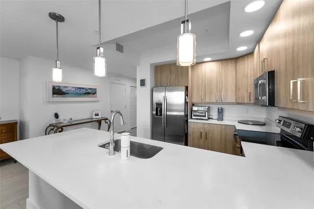 a view of a city with ocean view