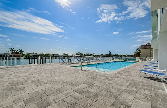 a view of a street with a building in the background