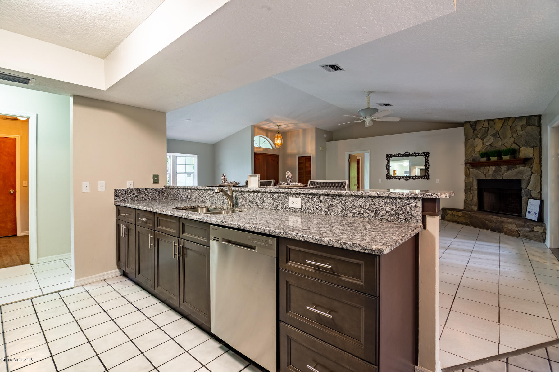 5107 Arlington Road Cocoa, FL 32927 - Photo 7 of 18 Kitchen View to Living Area