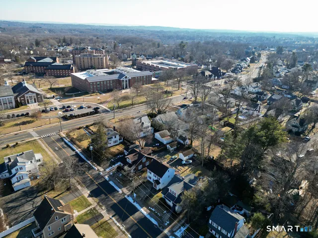 an aerial view of multiple house
