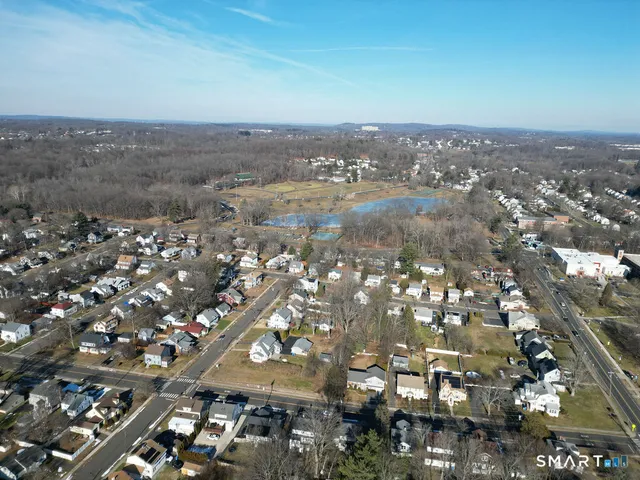 an aerial view of multiple house