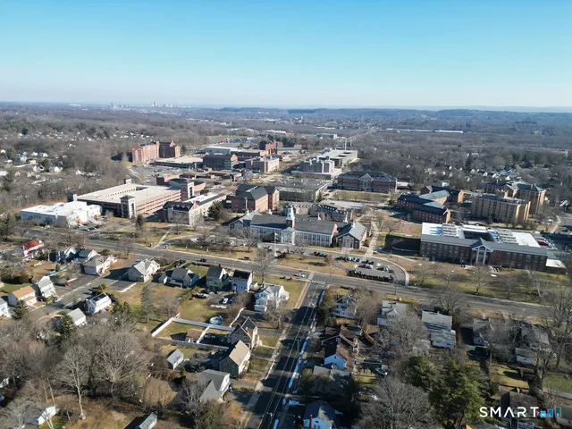 an aerial view of multiple house
