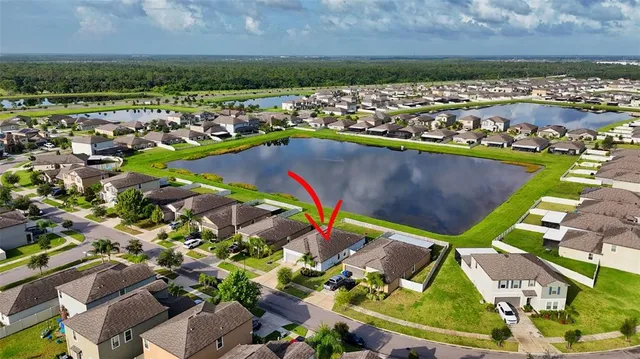 an aerial view of a city