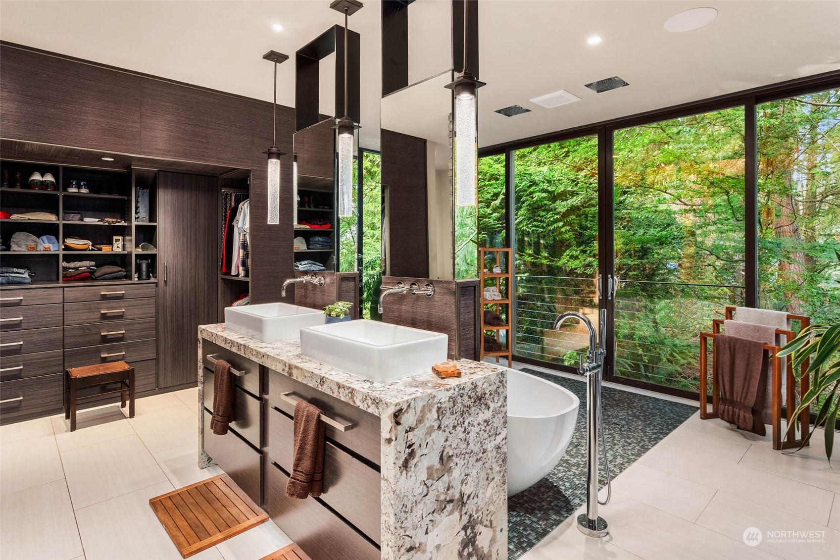 10618 Northeast 155th Place Bothell, WA 98011 - Photo 39 of 40 a dining room with furniture and a floor to ceiling window
