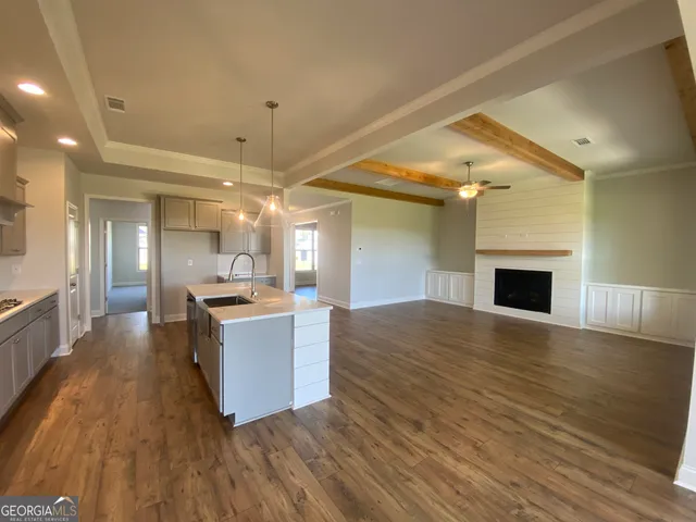 a lawn chairs sitting in front of a building and city view