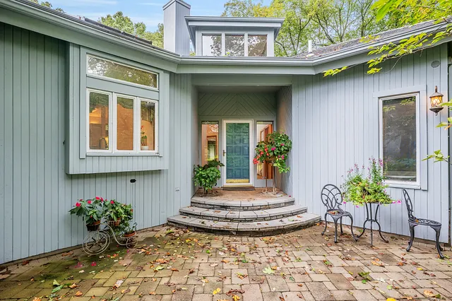 a front view of a house