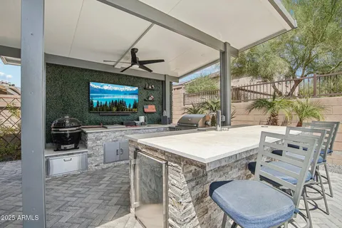 a view of a living room and dining room