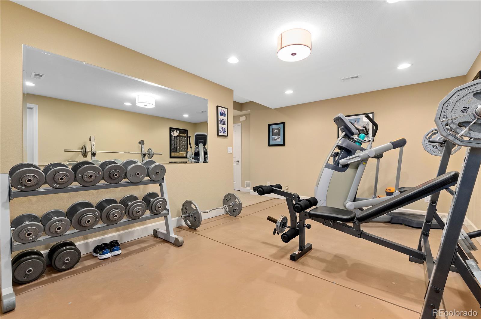 10654 Sundial Rim Road Highlands Ranch, CO 80126 - Photo 27 of 40 a view of a room with gym equipment