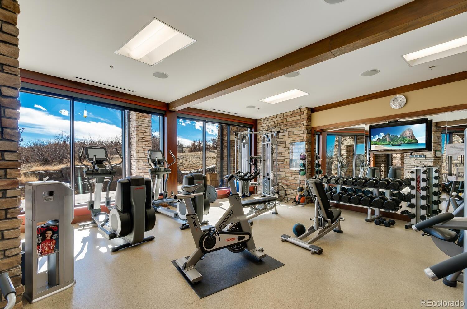 10654 Sundial Rim Road Highlands Ranch, CO 80126 - Photo 37 of 40 a view of a room with gym equipment