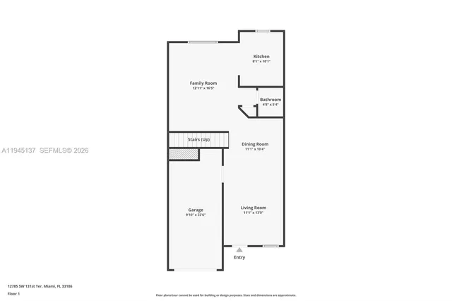 $575,000 | 12785 Southwest 131st Terrace, Miami, FL 33186