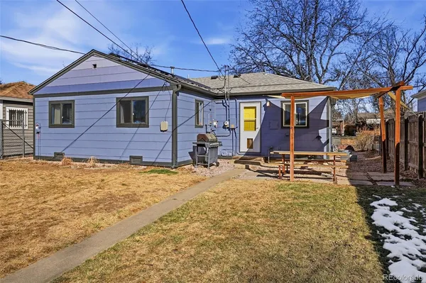 a front view of a house with patio