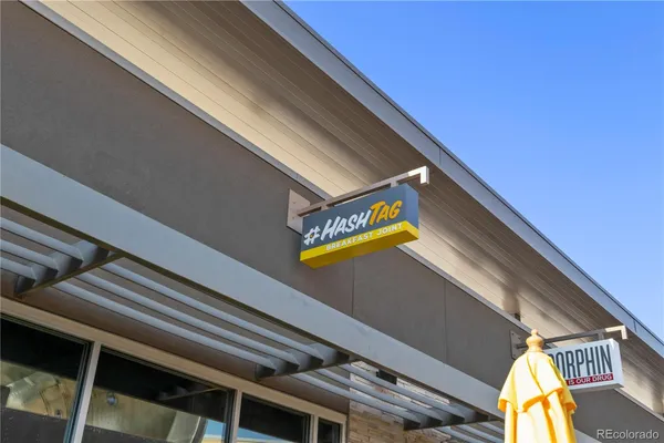 a sign on the side of a building