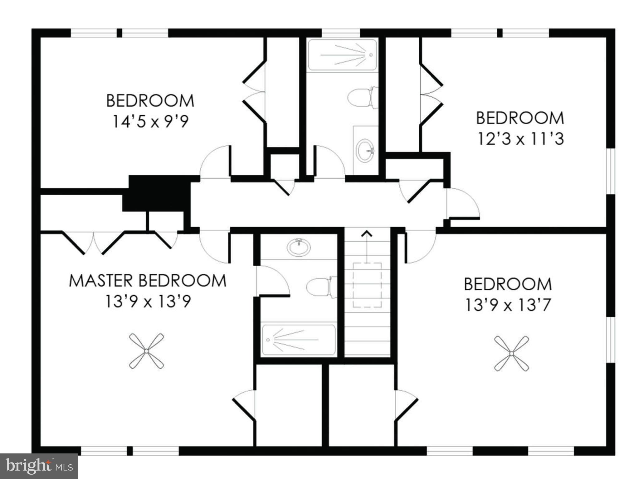 11421 Vale Road Oakton, VA 22124 - Photo 25 of 25 Upper Level Floorplan