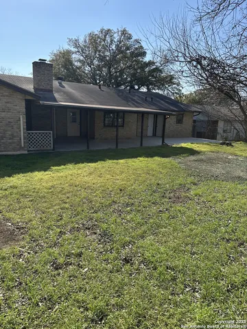 a backyard of a house