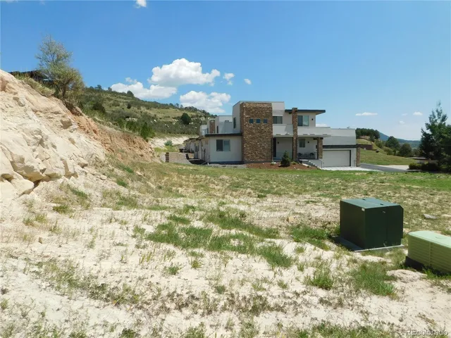 a view of a lake with a city