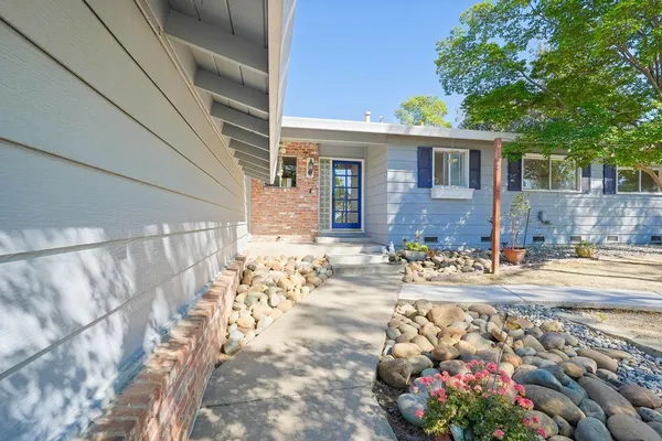 a view of a house with a patio
