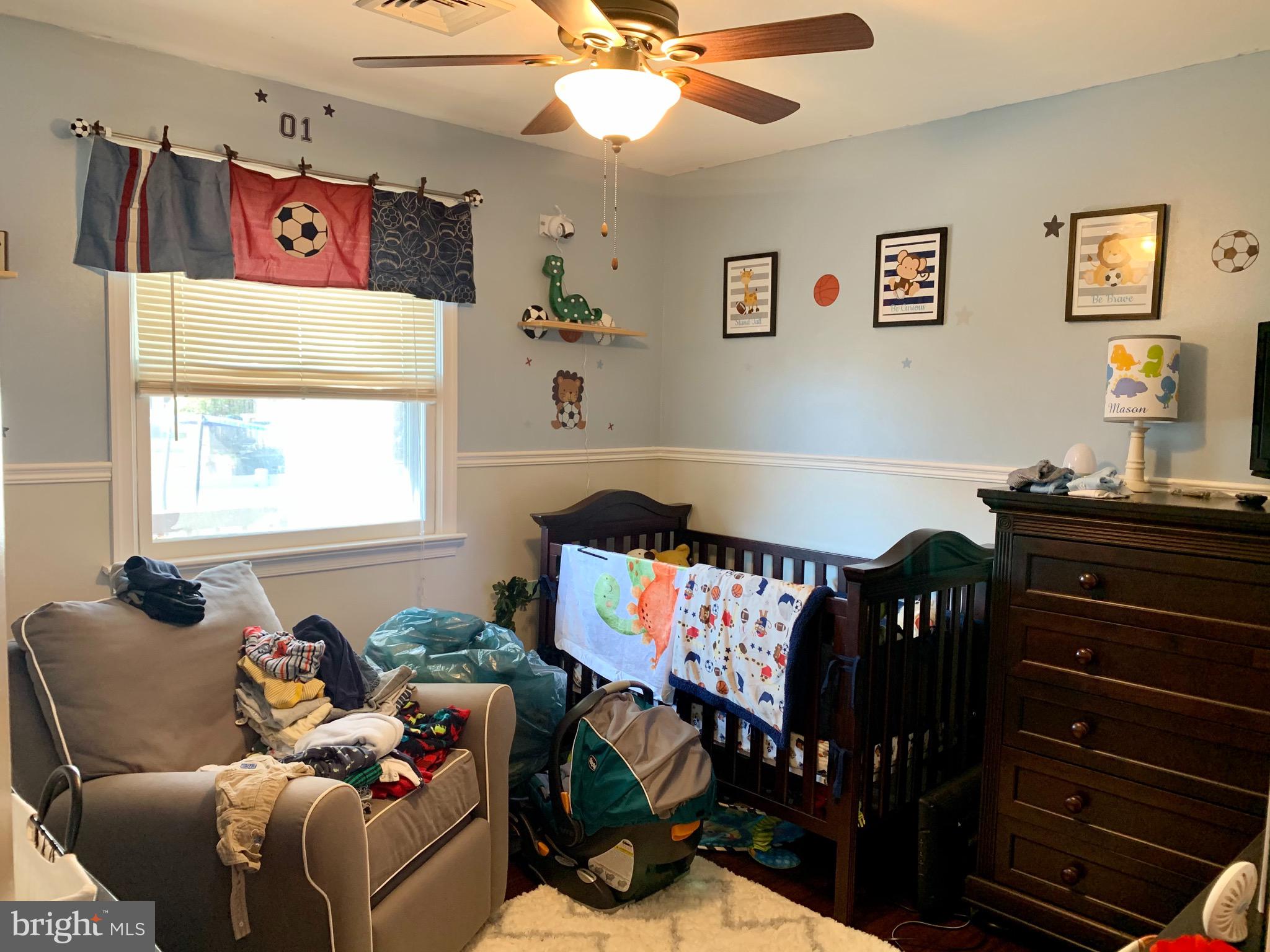 123 Rutgers Road Pennsville, NJ 08070 - Photo 21 of 36 Bedroom 2 with Hardwoods/Ceiling Fan