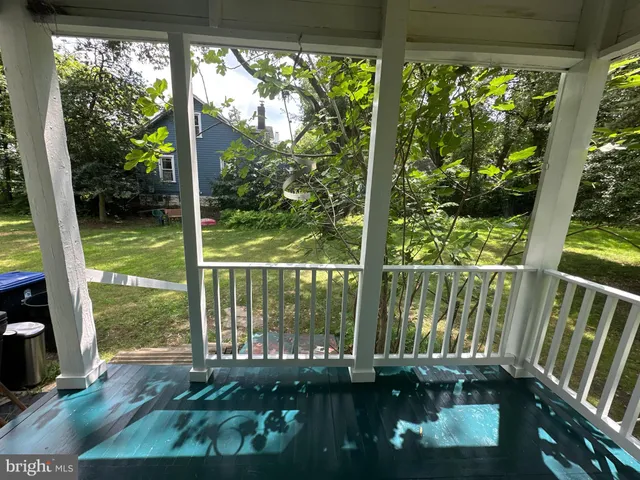 a view of a balcony with lake view