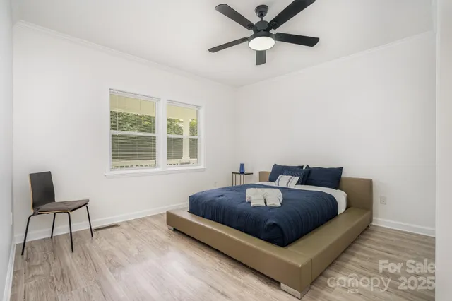 a view of a backyard with a small cabin