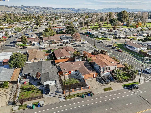 an aerial view of a city