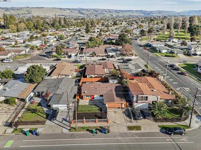 an aerial view of a city