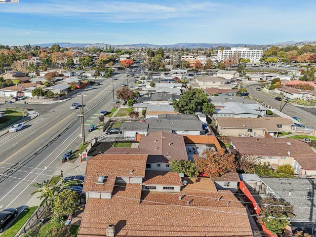 an aerial view of a city