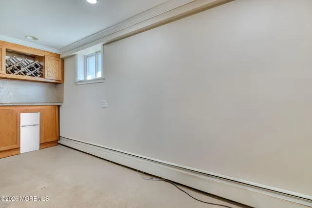 a view of a storage room with utility room