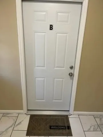 a view of front door