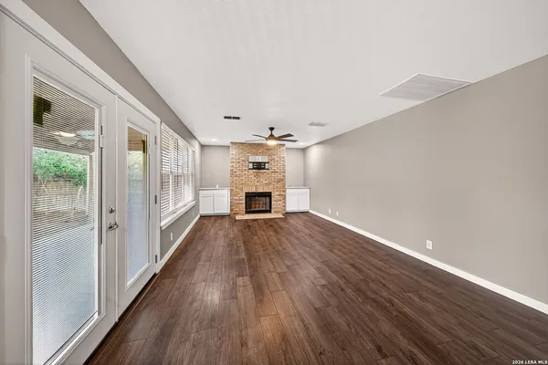 a view of livingroom with furniture and wooden floor