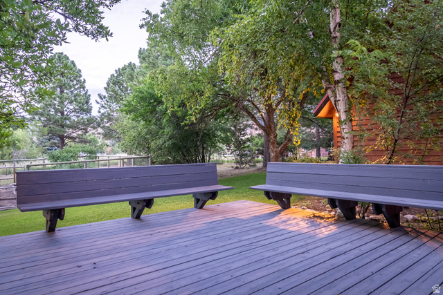 435 Canyon Road Millville, UT 84326 - Photo 66 of 113 Expansive outdoor deck featuring wood-finish flooring and two built-in benches