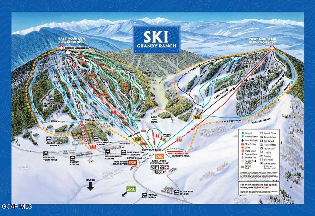 154 Village Road, Unit C106 Granby, CO 80446 - Photo 37 of 38 Granby Ranch Ski Map 2015