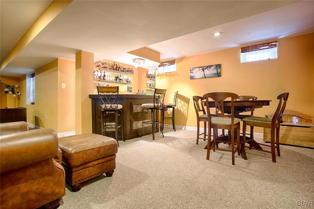 14 Lower Way Road Easton, PA 18045 - Photo 21 of 32 Finished basement with bar.