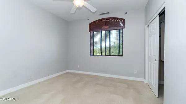 an empty room with a window