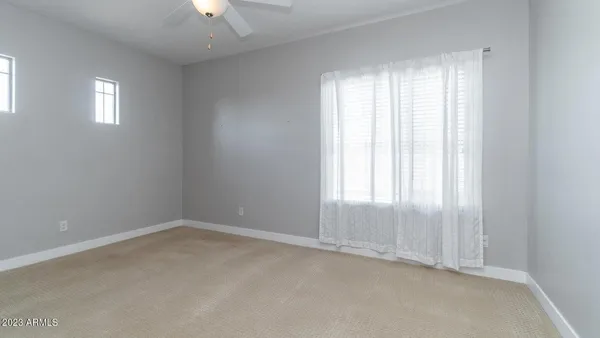 an empty room with a window