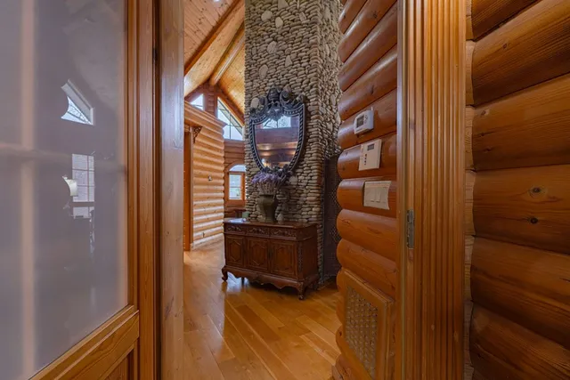 a view of entryway with wooden floor